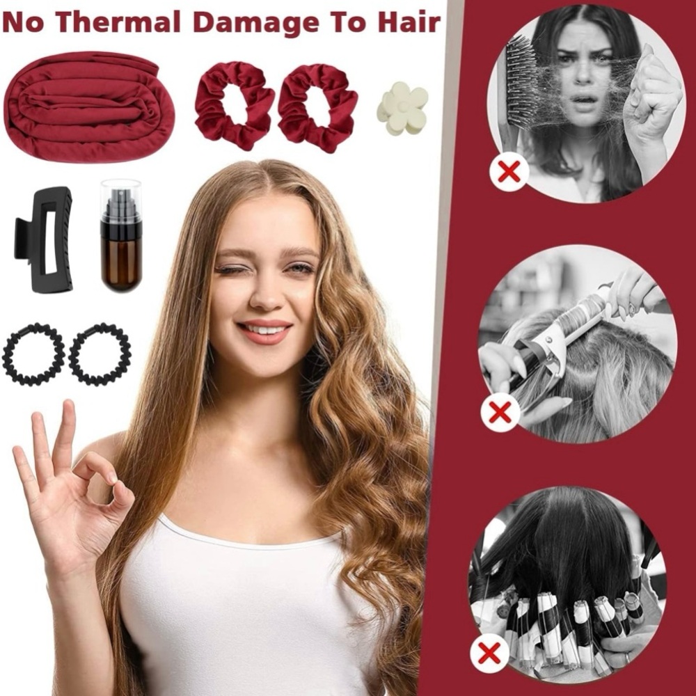 Heatless Hair Curler 9 Piece Set | Siwtok